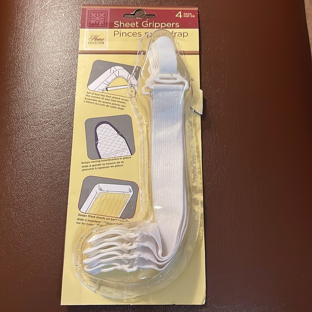 Home Collection Bed Sheet Grippers 4 Pack